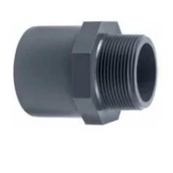 PVC Puntstuk/reductie (90mm X 75mm X 2 1/2"M - PN10) - 0111201